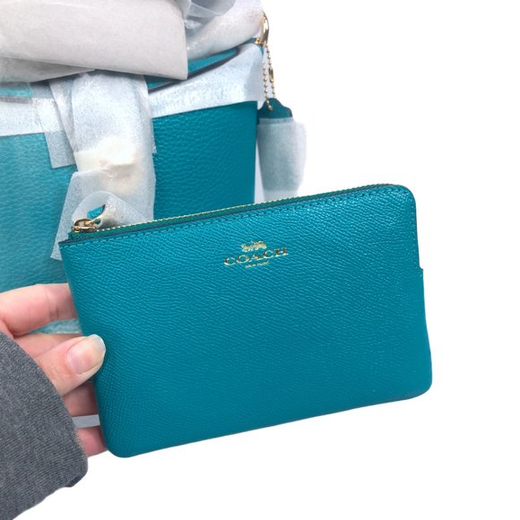 Coach Bags Coach Teal Addie Crossbody Corner Zip Wristlet Poshmark